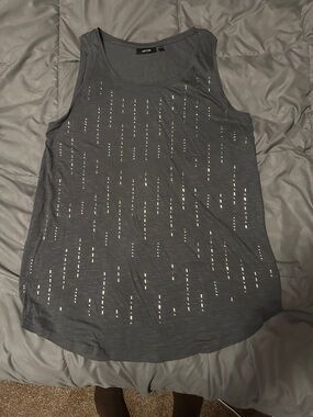 Apt. 9 Charcoal Tank with Silver Stud Detail